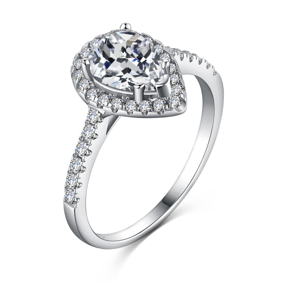 [Miroze Jewelry]1.0 Carat Luxurious Resplendent Water Drop Shape Wedding Ring