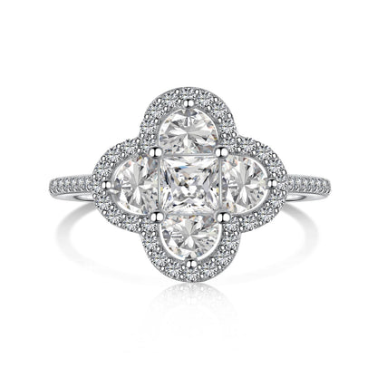 [Miroze Jewelry]Luxurious Eternity Flower Shape Banquet Ring