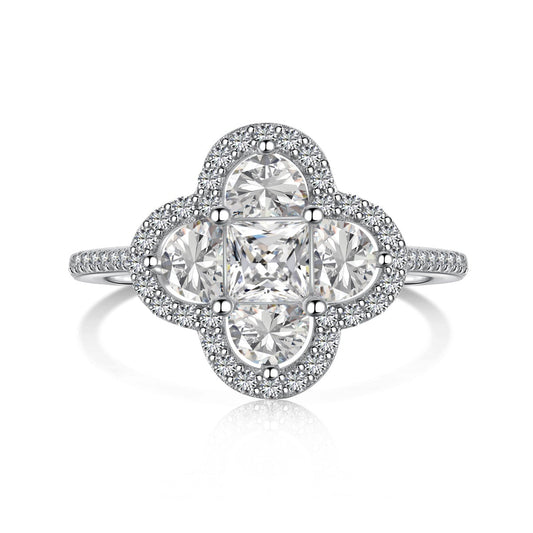 [Miroze Jewelry]Luxurious Eternity Flower Shape Banquet Ring