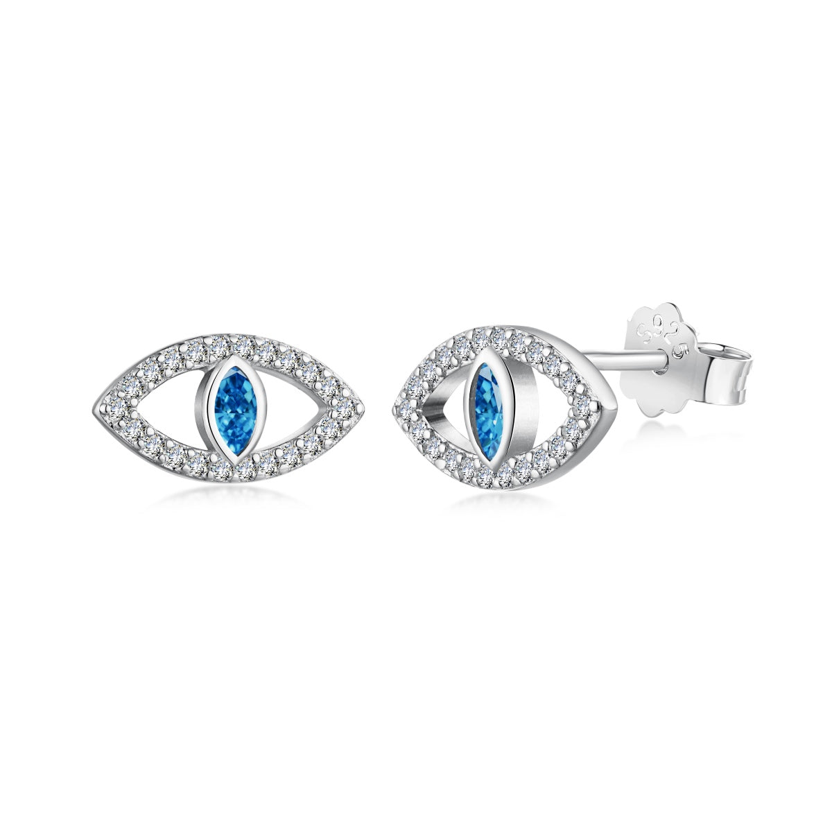 [Miroze Jewelry]ブルーデビルアイズ 中空スタッドピアス