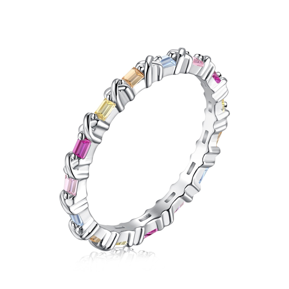 [Miroze Jewelry]Charming Colorful Round Cut Daily Ring