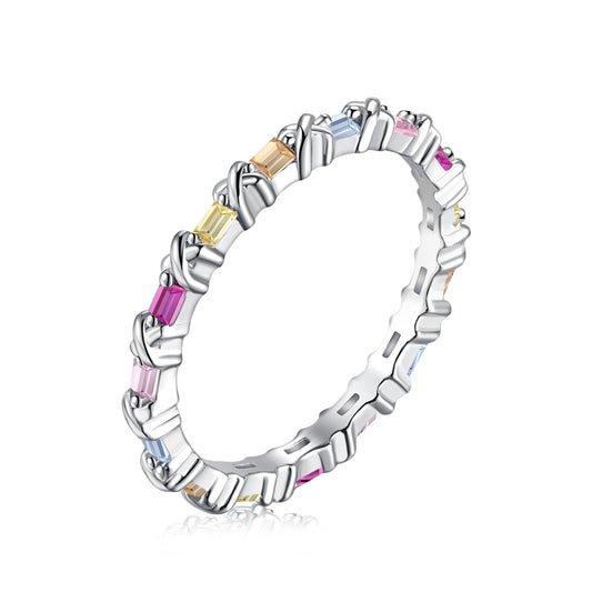 [Miroze Jewelry]Charming Colorful Round Cut Daily Ring