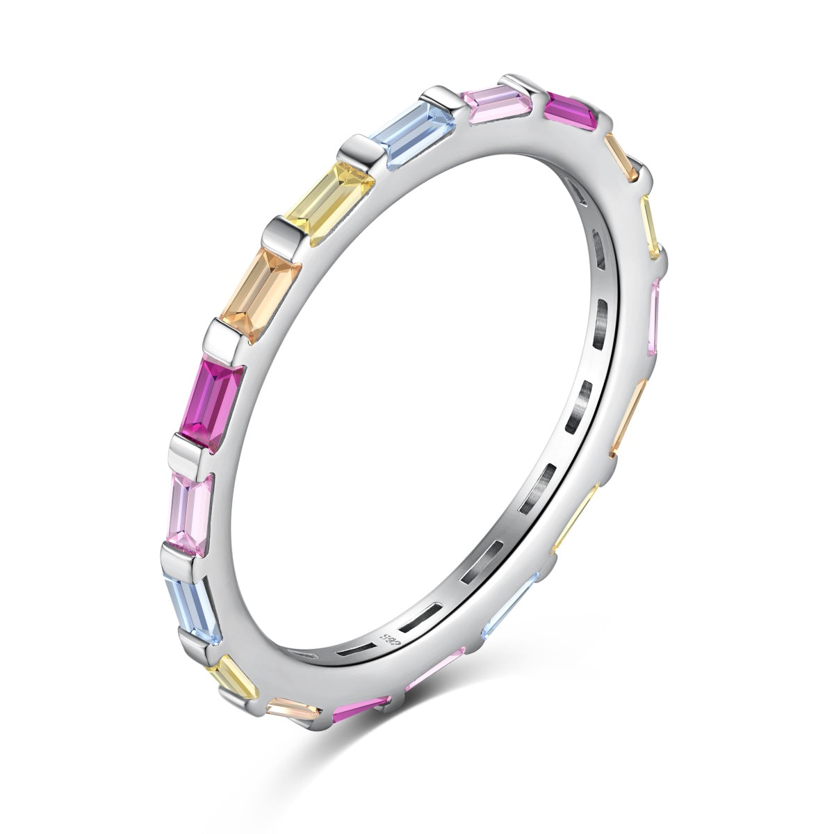 [Miroze Jewelry]Exquisite Multicolored Emerald Cut Daily Ring