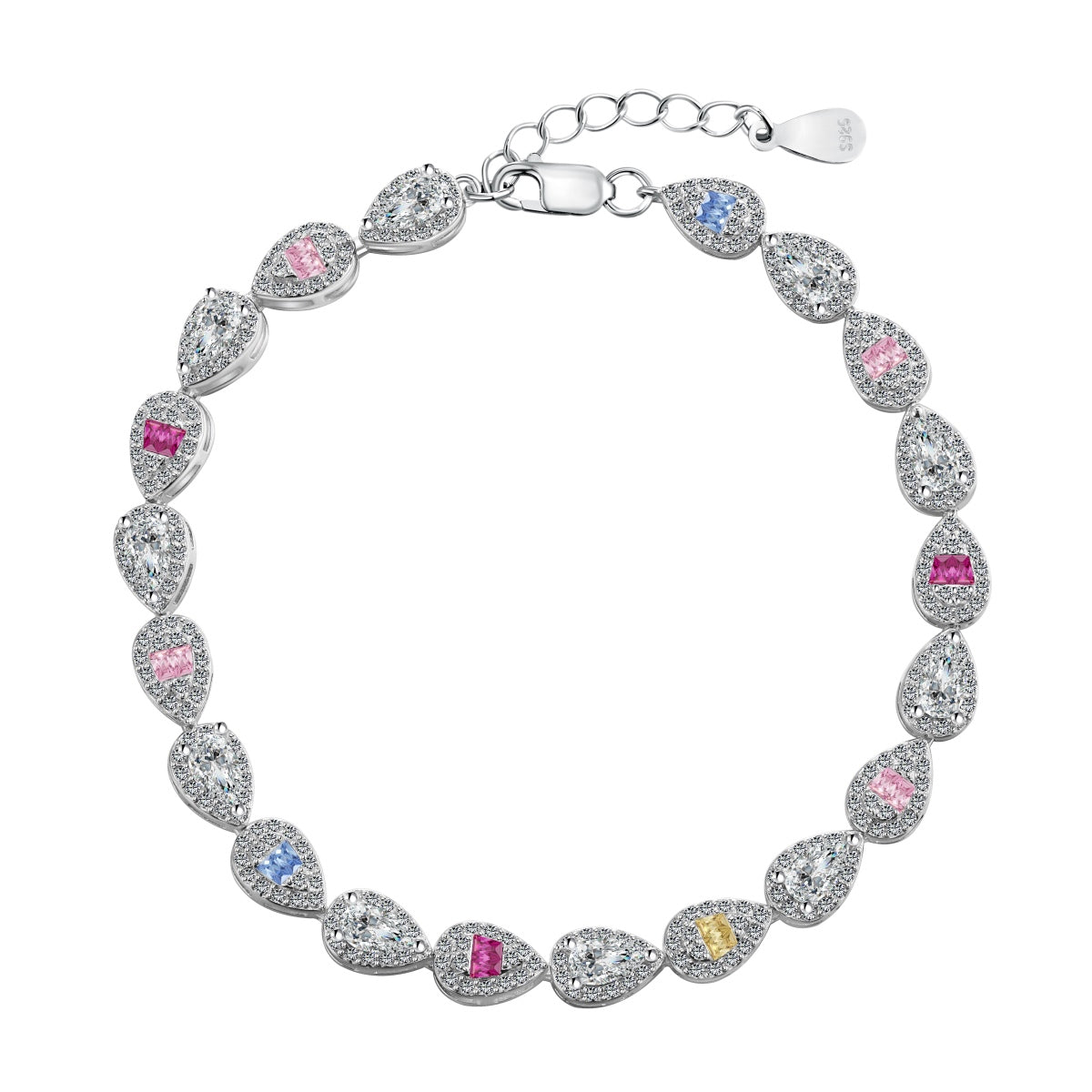 [Miroze Jewelry]0.25 Carat Radiant Water Drop Shape Daily Bracelet