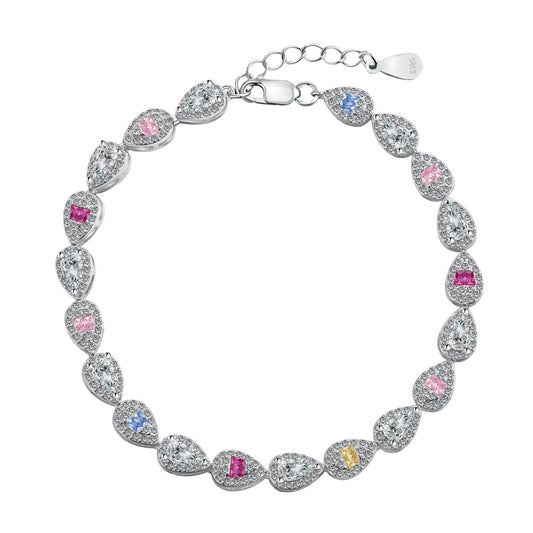 [Miroze Jewelry]0.25 Carat Radiant Water Drop Shape Daily Bracelet