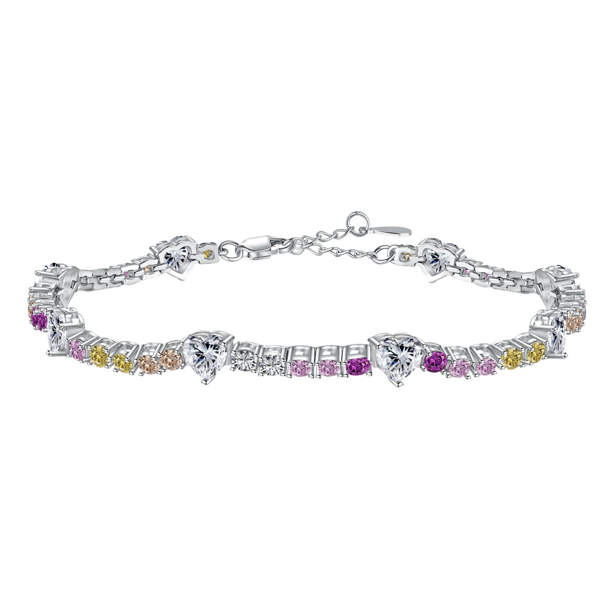 [Miroze Jewelry]Romantic Heart Shape Round Cut Lover Bracelet