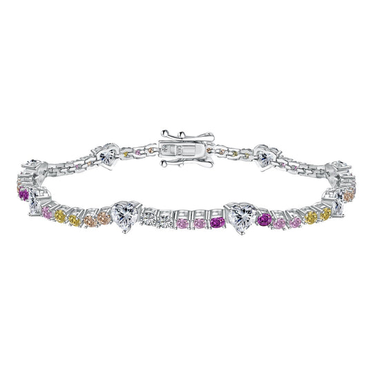 [Miroze Jewelry]Romantic Heart Shape Round Cut Lover Bracelet