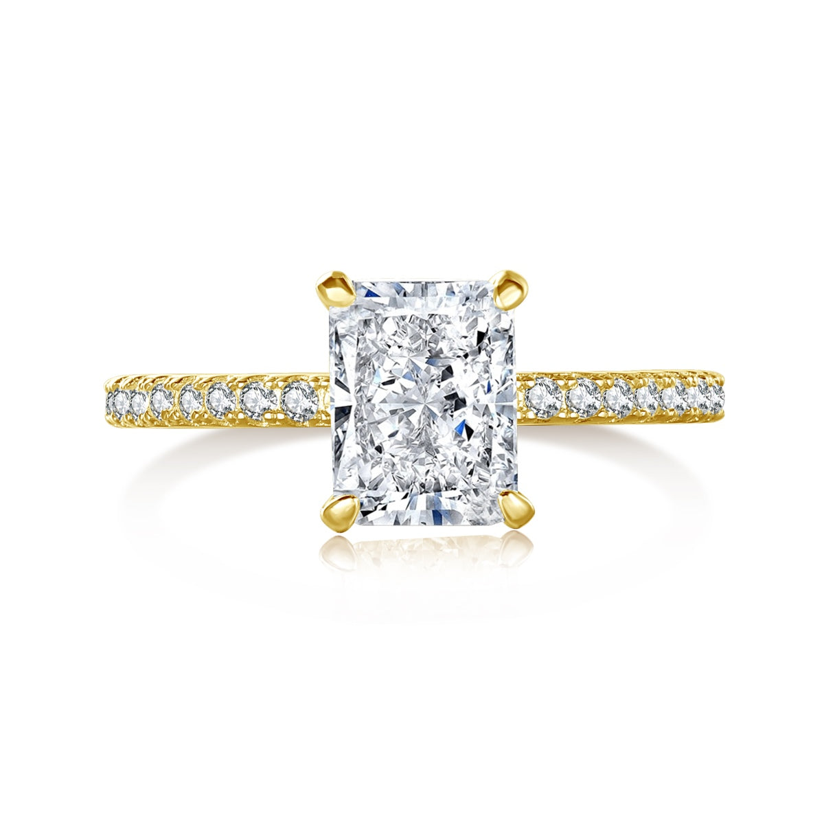 [Miroze Jewelry]2.0 Carat Dazzling Sparkling Radiant Cut Party Ring