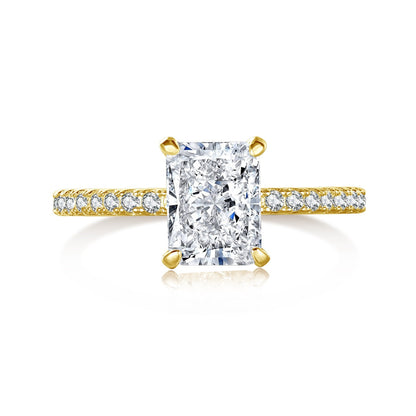 [Miroze Jewelry]2.0 Carat Dazzling Sparkling Radiant Cut Party Ring