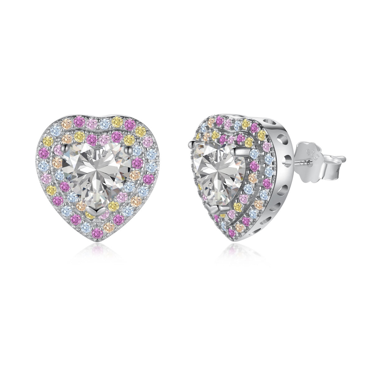 [Miroze Jewelry]Dazzling Heart Shape Lover Earrings