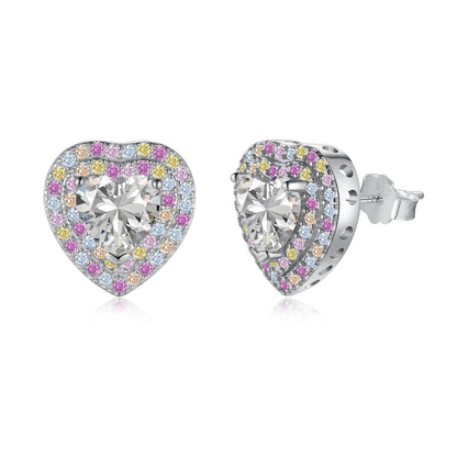 [Miroze Jewelry]Dazzling Heart Shape Lover Earrings