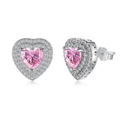 [Miroze Jewelry]Dazzling Heart Shape Lover Earrings