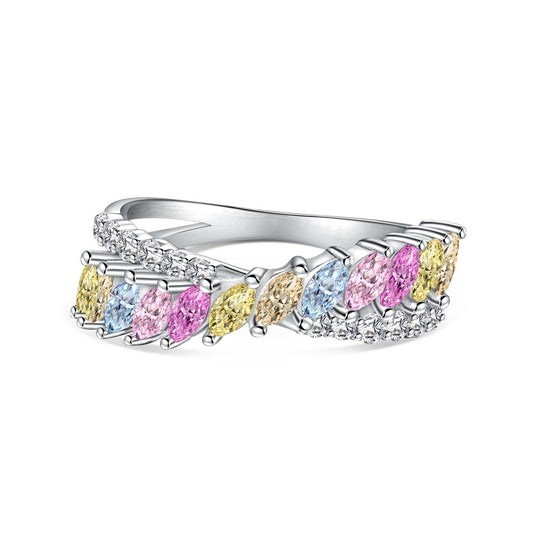 [Miroze Jewelry]Unique Colorful Marquise Cut Daily Ring