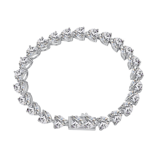 [Miroze Jewelry]0.75 Carat Elegant Romantic Heart Shape Lover Bracelet