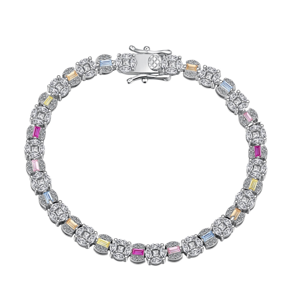 [Miroze Jewelry]Dazzling Radiant Multi Cut Daily Bracelet