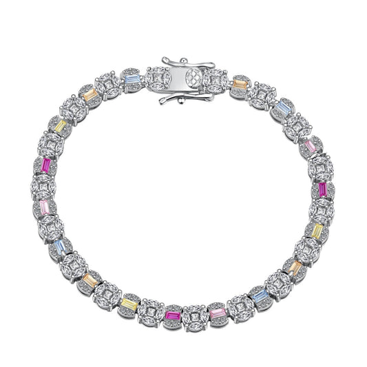 [Miroze Jewelry]Dazzling Radiant Multi Cut Daily Bracelet