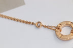 ⭐Miroze LOVE NECKLACE ADJUSTABLE ROSE GOLD 2 DIAMOND