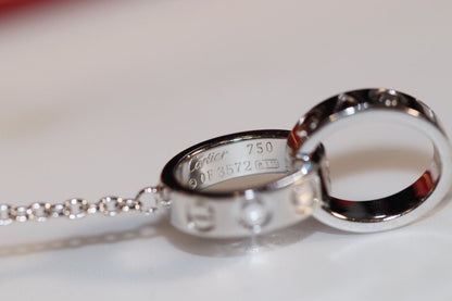[⭐Miroze]LOVE NECKLACE PINK GOLD AND SILVER