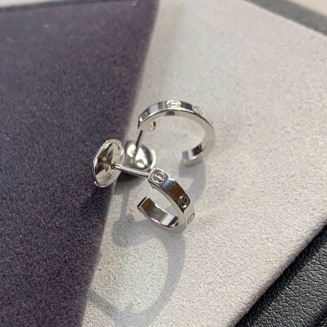 [⭐Miroze] LOVE EARRINGS 2.65MM SILVER