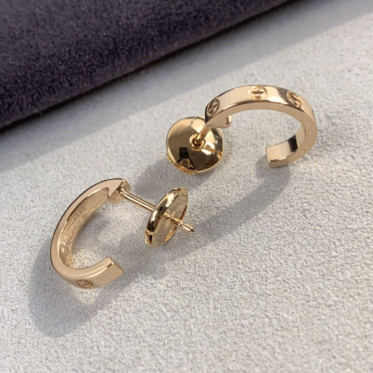 [⭐Miroze]LOVE EARRINGS 2.65MM PINK GOLD