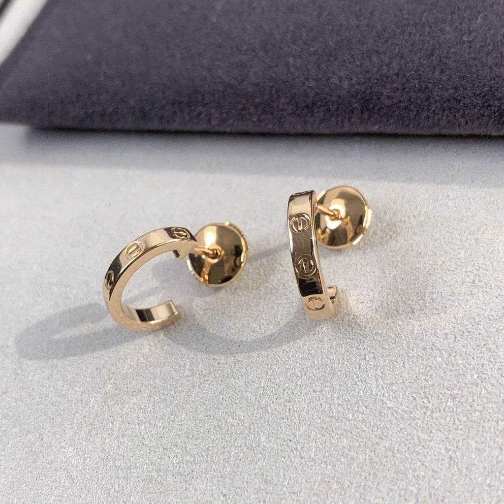 ⭐Miroze LOVE EARRINGS 2.65MM PINK GOLD