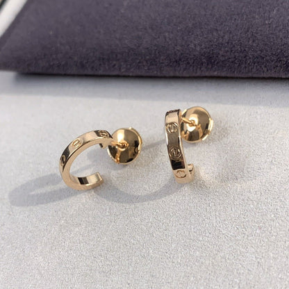 [⭐Miroze]LOVE EARRINGS 2.65MM PINK GOLD