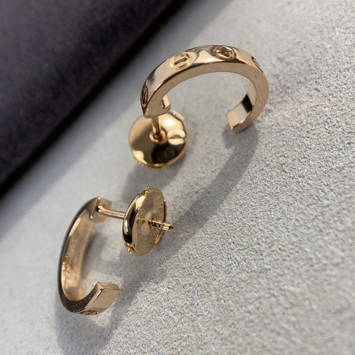 [⭐Miroze]LOVE EARRINGS 2.65MM PINK GOLD