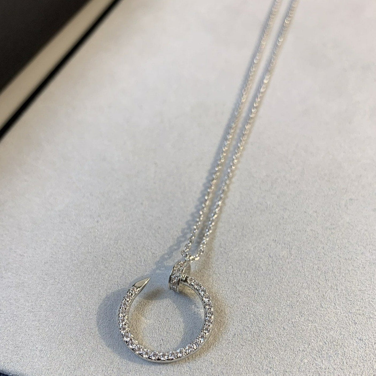 [⭐Miroze]JUSTE NECKLACE SILVER DIAMONDS
