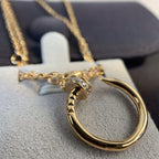 ⭐Miroze JUSTE NECKLACE PINK GOLD DIAMONDS