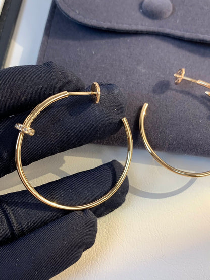 [⭐Miroze]JUSTE EARRINGS GOLD DIAMONDS 1.8MM