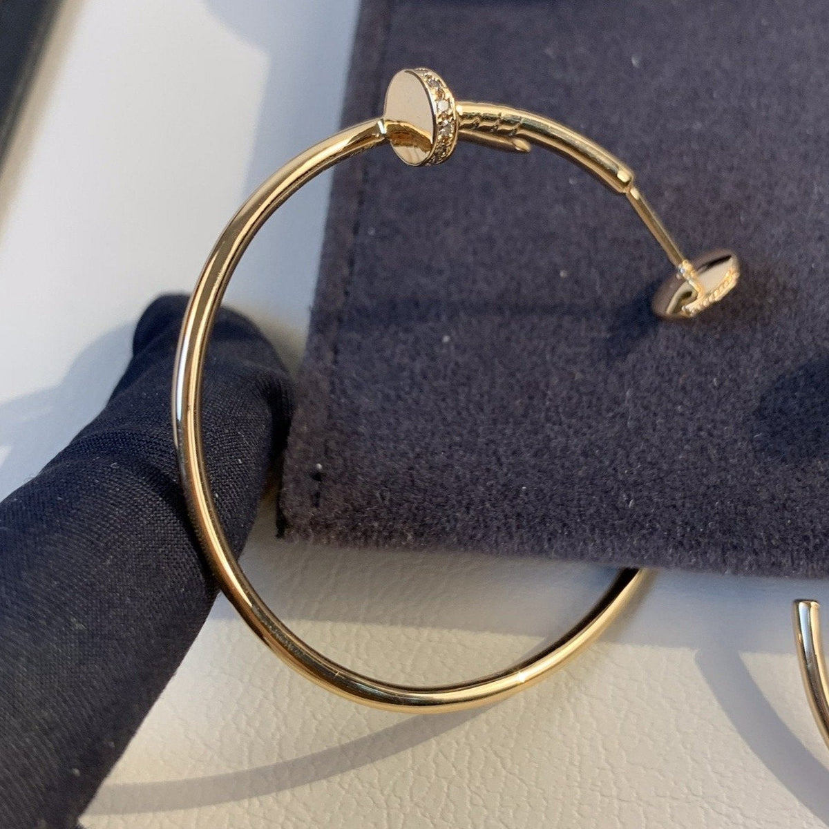 [⭐Miroze]JUSTE EARRINGS GOLD DIAMONDS 1.8MM