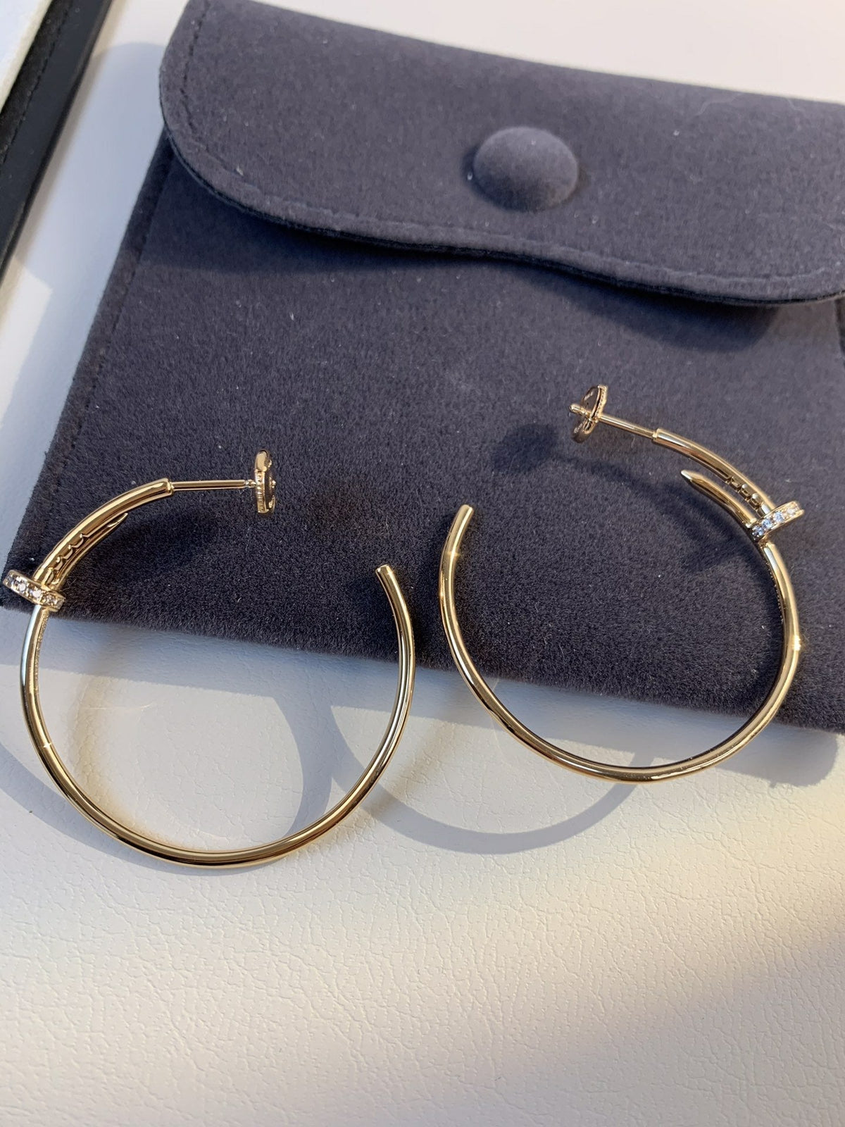 [⭐Miroze]JUSTE EARRINGS GOLD DIAMONDS 1.8MM