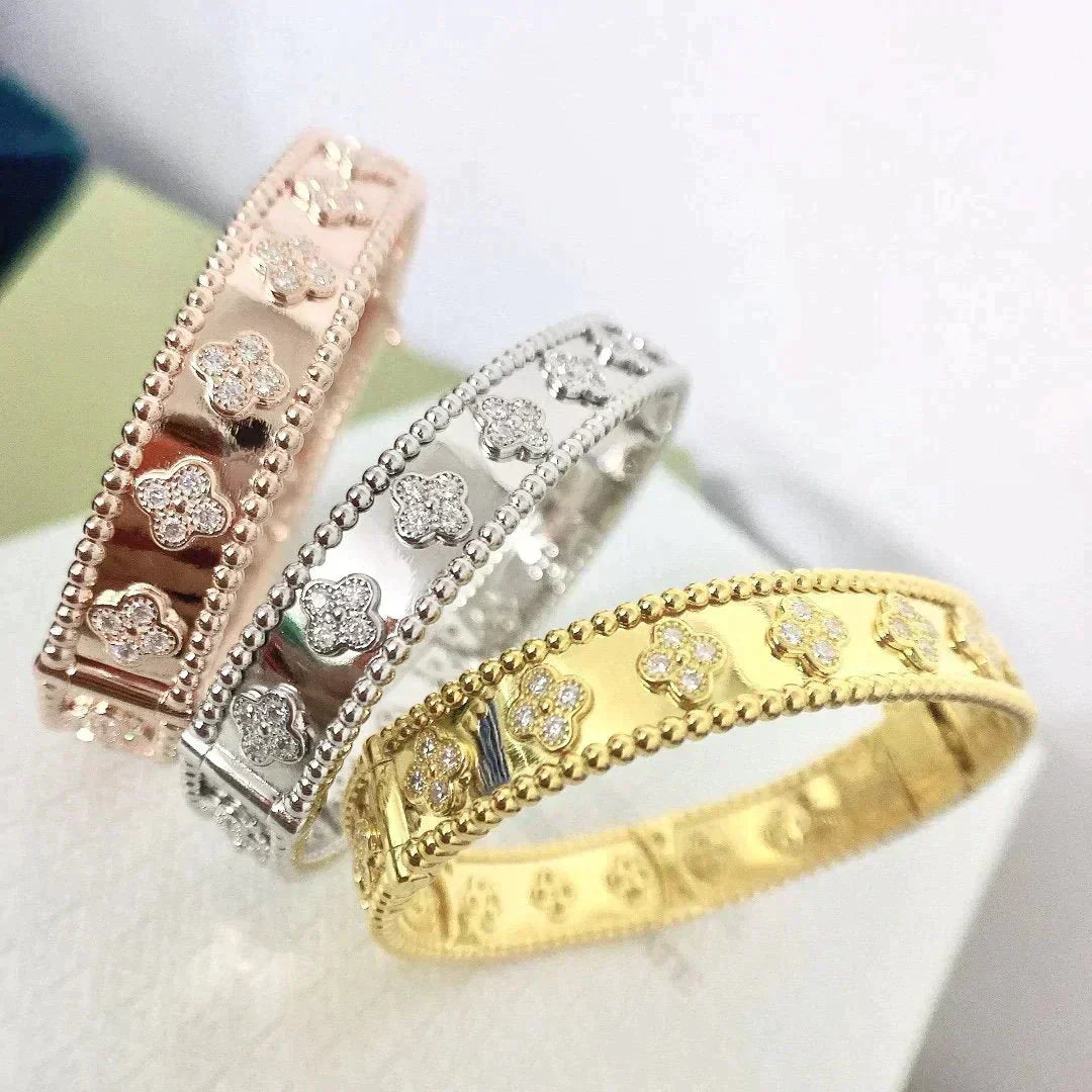 [⭐Miroze]CLOVER BRACELET 8MM DIAMONDS