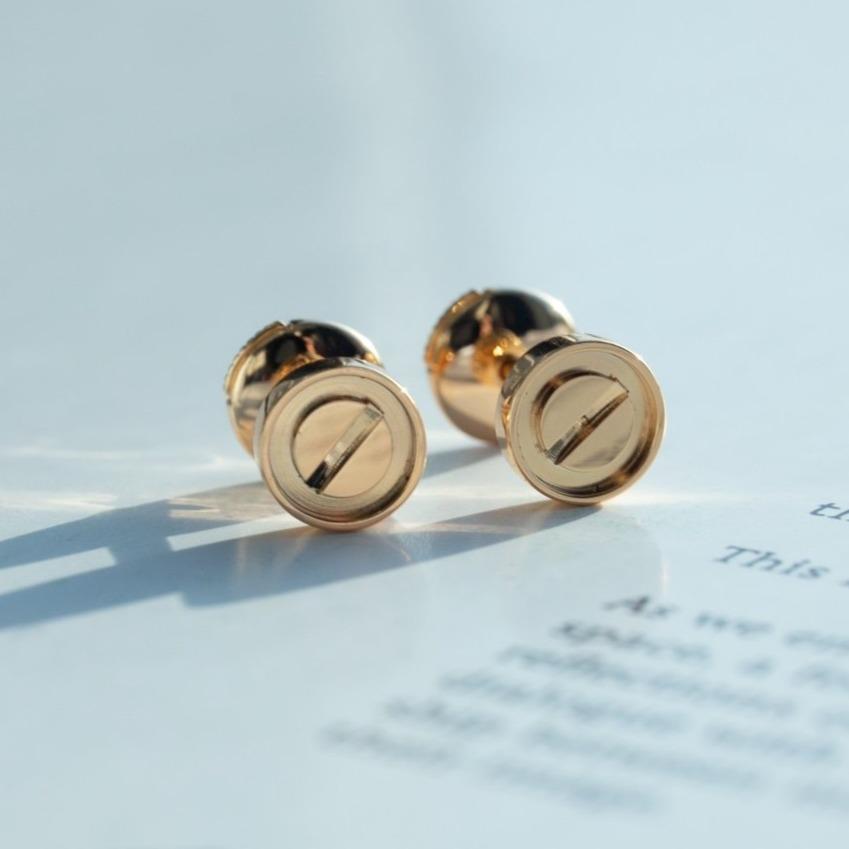 ⭐Miroze LOVE EARRINGS PINK GOLD 10MM