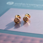 ⭐Miroze LOVE EARRINGS PINK GOLD 10MM