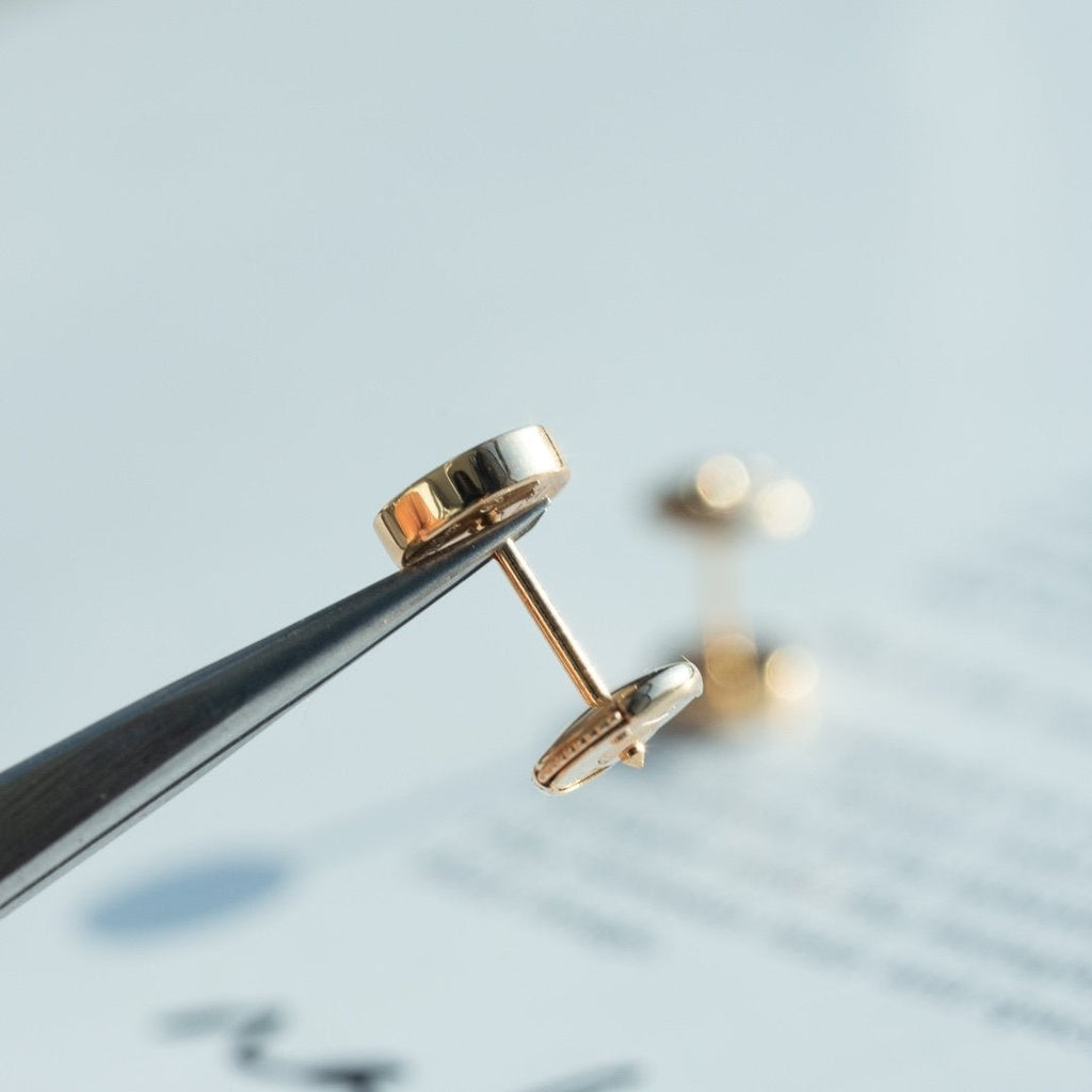 ⭐Miroze LOVE EARRINGS PINK GOLD 10MM