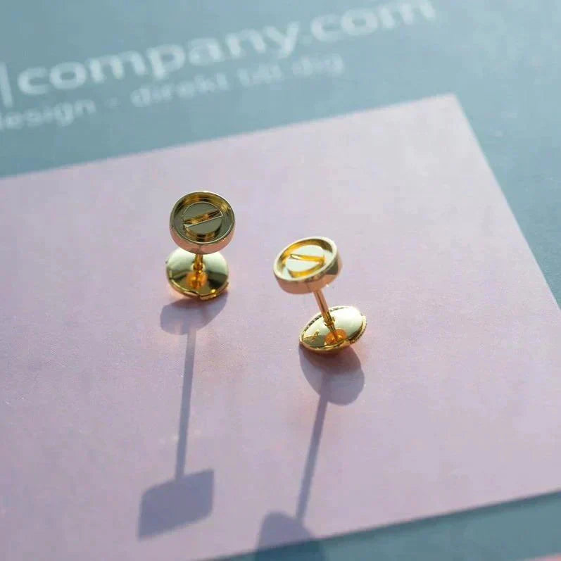 [⭐Miroze]LOVE EARRINGS GOLD 10MM