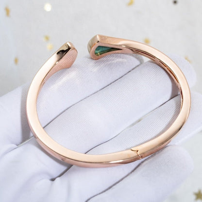 [⭐Miroze]DREAM BRACELET OPEN MALACHITE PINK GOLD
