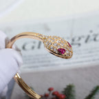 [⭐Veya]SERPENTI BRACELET PINK GOLD DIAMOND DOUBLE SNAKE