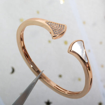 [⭐Miroze]DREAM BRACELET OPEN PINK GOLD MOP DIAMOND