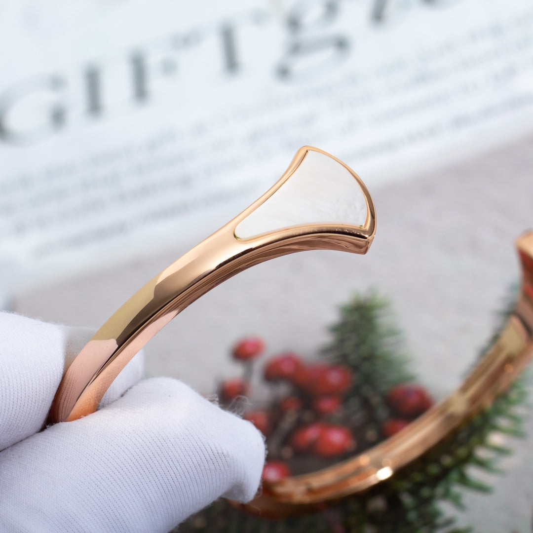 [⭐Miroze]DREAM BRACELET OPEN PINK GOLD MOP DIAMOND