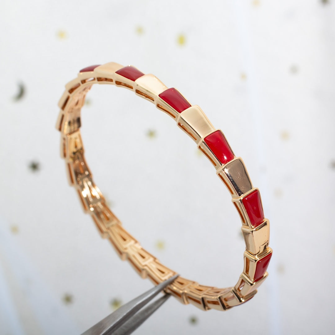 [⭐Miroze]SERPENTI BRACELET PINK GOLD RUBELLITE