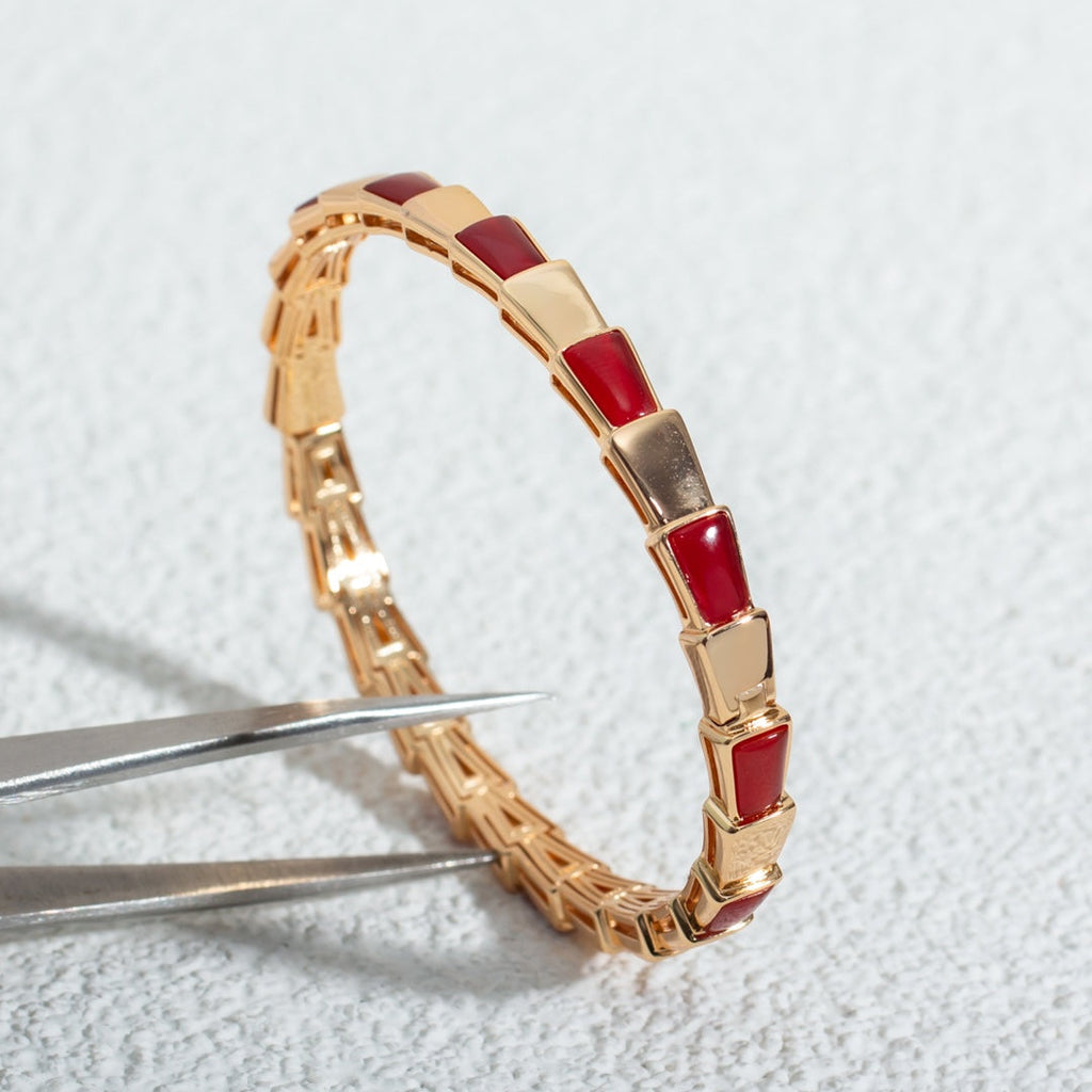 [⭐Veya]SERPENTI BRACELET PINK GOLD RUBELLITE