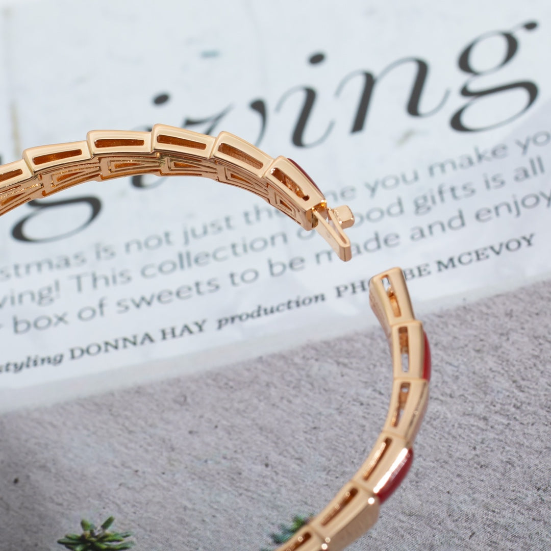 [⭐Miroze]SERPENTI BRACELET PINK GOLD RUBELLITE