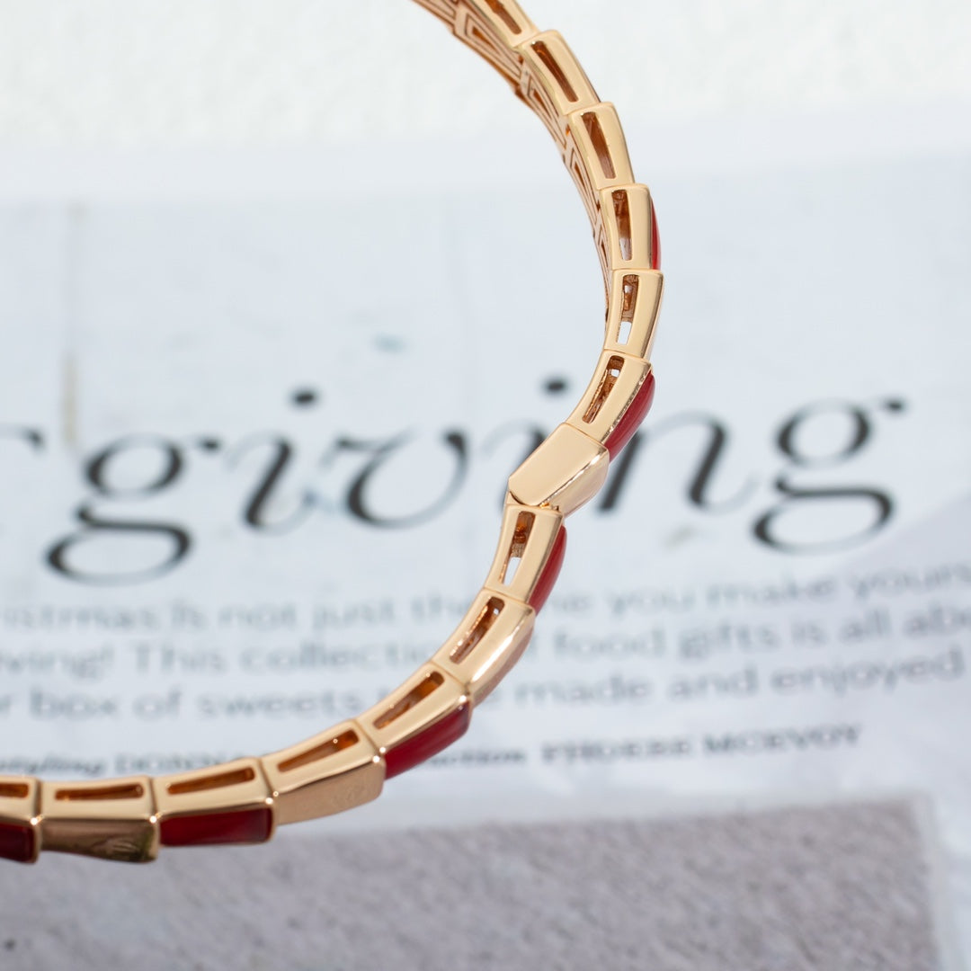 [⭐Miroze]SERPENTI BRACELET PINK GOLD RUBELLITE