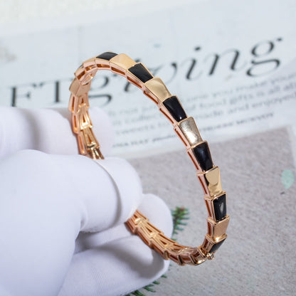 [⭐Miroze]SERPENTI BRACELET PINK GOLD ONYX