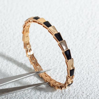 [⭐Miroze]SERPENTI BRACELET PINK GOLD ONYX