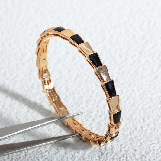 [⭐Miroze]SERPENTI BRACELET PINK GOLD ONYX