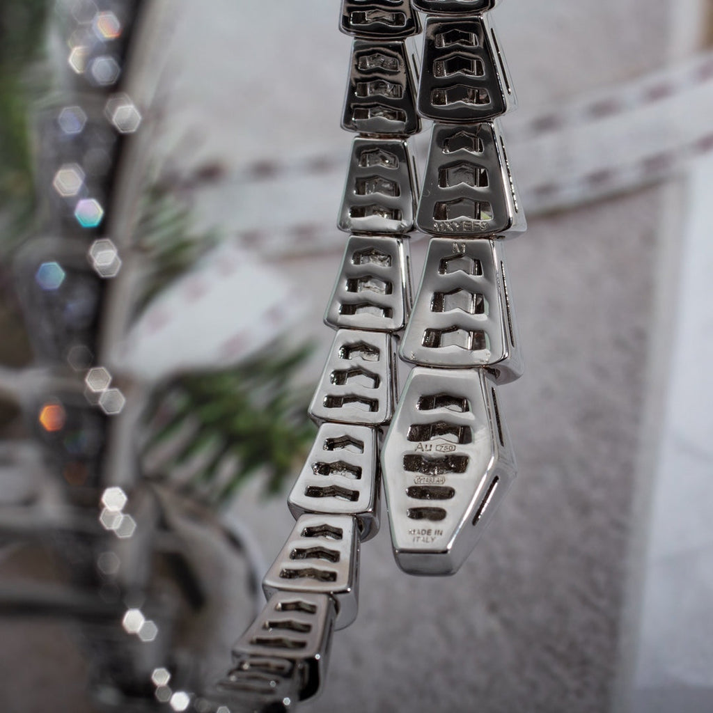 [⭐Veya]SERPENTI BRACELET 6MM SILVER DIAMOND