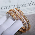 [⭐Veya]SERPENTI BRACELET PINK GOLD DIAMOND DOUBLE ROW